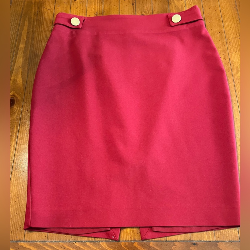 Express Maroon High Waisted Skirt